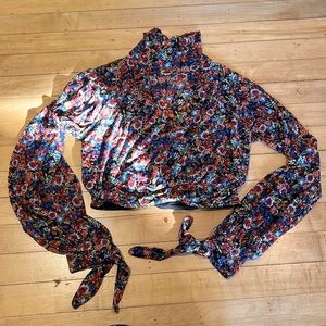 Free people floral crop top